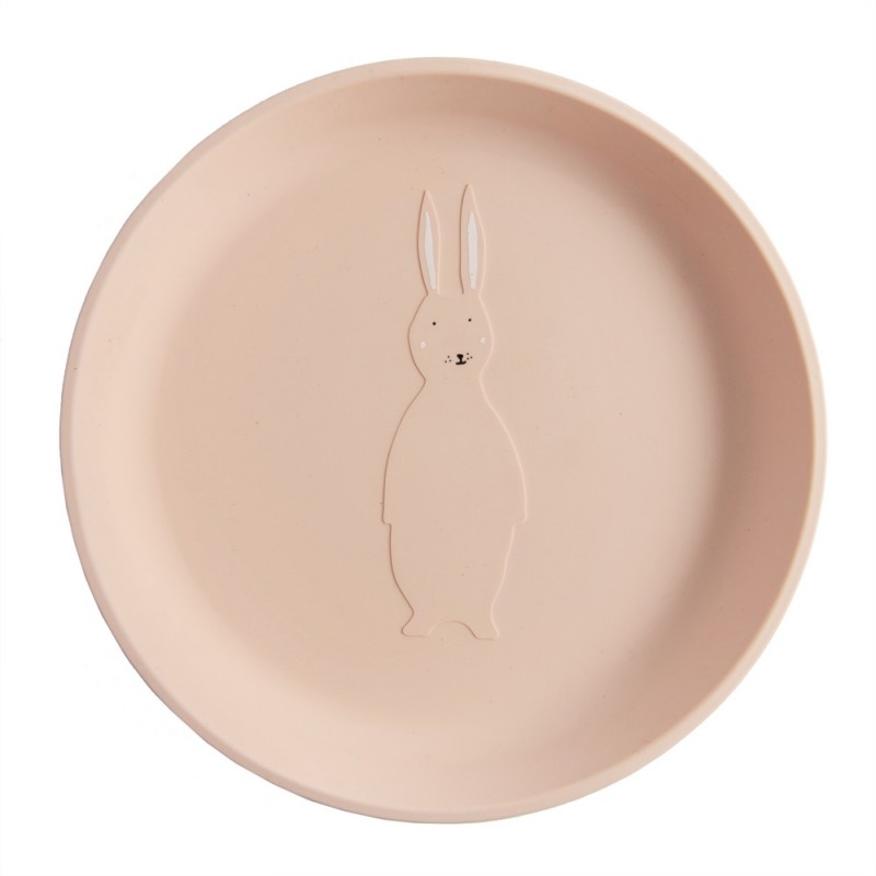 Assiette plate silicone - Mrs Rabbit