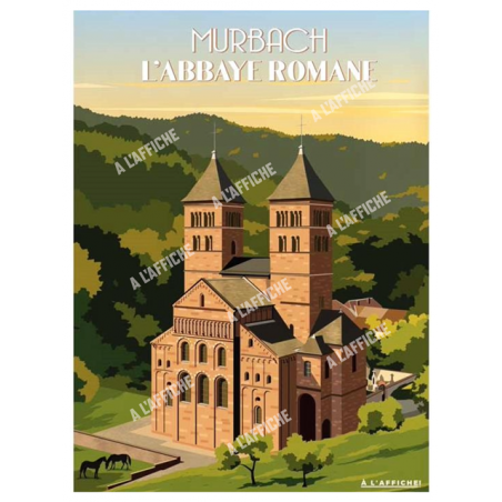 Affiche 30x40 Murbach l'Abbaye Romane