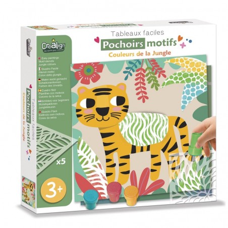 Pochoirs motifs Couleurs de la Jungle