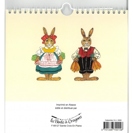 Calendrier Untereiner spirale 20x20 2026
