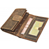 Porte-monnaie Femme cuir Angel gros logo marron