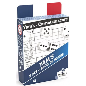 Yam's 5 dés + bloc de score