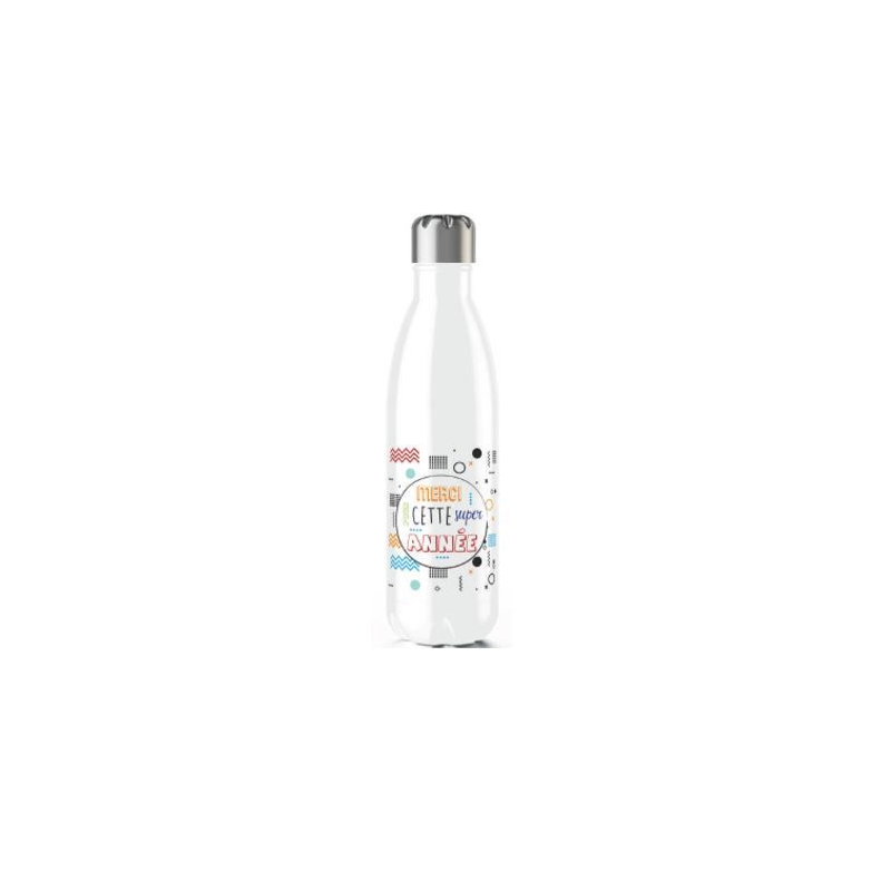 Bouteille isotherme 25x5cm 500ml Super année école