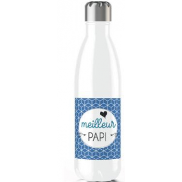 Bouteille isotherme 25x5cm 500ml Meilleur Papi