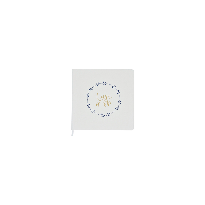 Livre d'or couv tissu blanc Inspiration