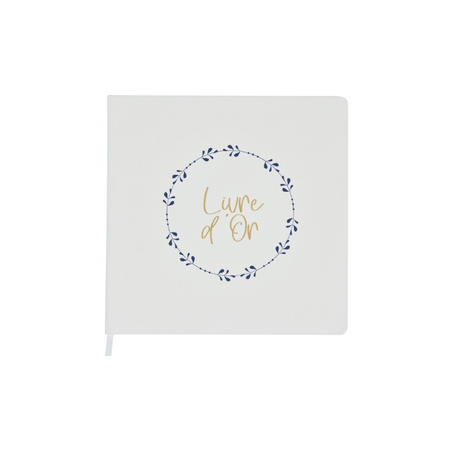 Livre d'or couv tissu blanc Inspiration