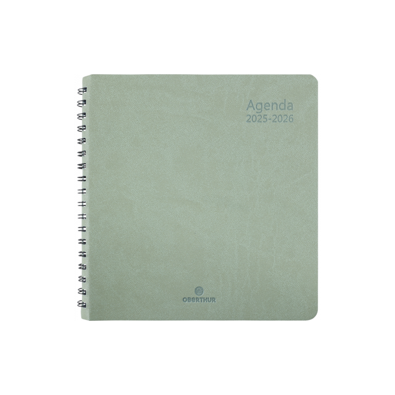 Agenda sco 2025/26 Sem 16x16 spirale Grenade vert sauge