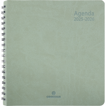 Agenda sco 2025/26 Sem 16x16 spirale Grenade vert sauge