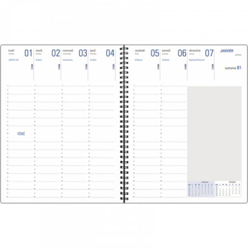 Agenda sco 2025/26 Sem 27 spirale Grenade vert sauge