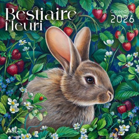 Calendrier 30x30 Bestiaire fleuri 2026