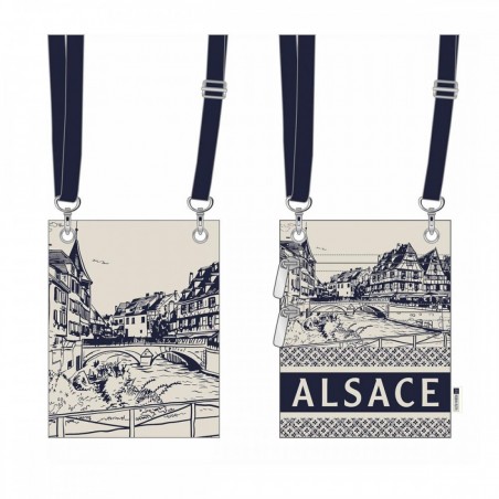 Sac bandoulière 21x17cm City Alsace bleu