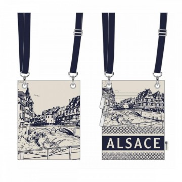 Sac bandoulière 21x17cm City Alsace bleu