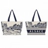 Cabas City Alsace 38x30cm bleu
