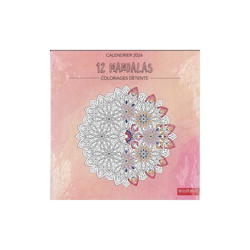 Calendrier illustré à colorier 30x30cm 2026