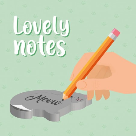 Bloc-notes adhésif Lovely Notes - Kitty