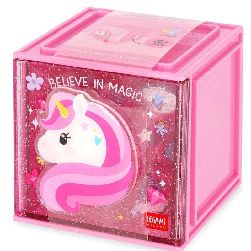 Organiseur modulable de bureau Cutie Cube - Licorne