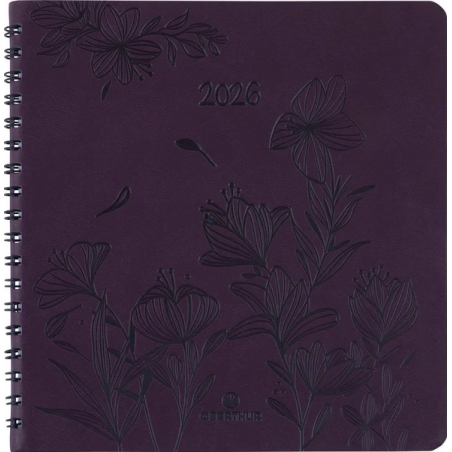 Agenda Sem 16x16 spirale Primrose 2026 violet