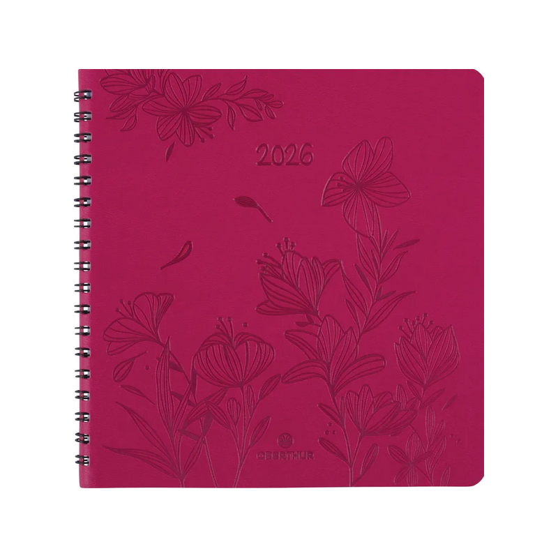 Agenda Sem 16x16 spirale Primrose 2026 fuchsia