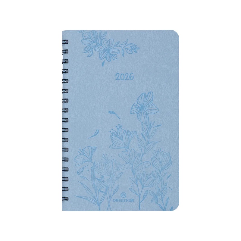 Agenda Sem 15 spirale Primrose 2026 bleu ciel