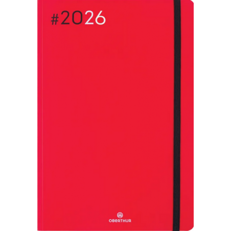 Agenda Sem 25 Flex 2026 rouge