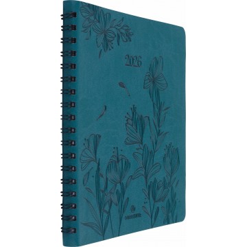 Agenda Sem 16x16 spirale Primrose 2026 vert canard