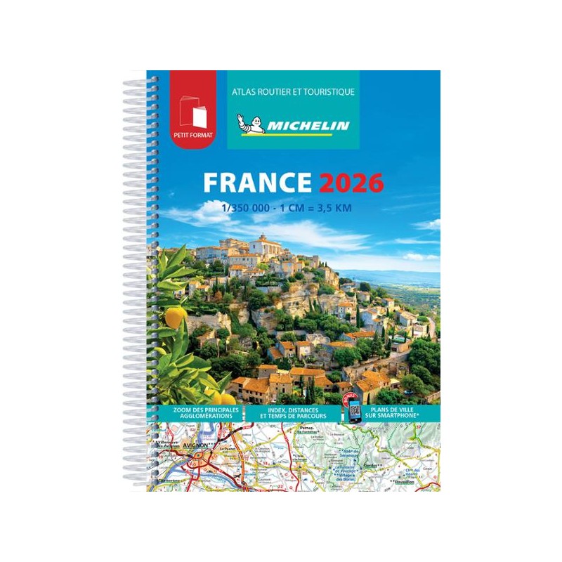 Atlas routier France 2026 Spirale petit format