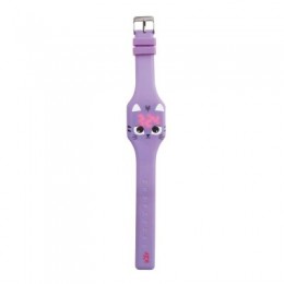 Montre digitale Chat violet